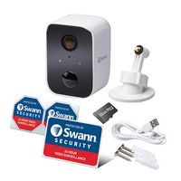 Swann - CoreCam Indoor/Outdoor Wireless 1080p Security Camera - White - Angle