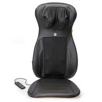 iHome - SHIATSUMASSAGE LOUNGER Deep Tissue Back Massager with Heat - Black/Yellow - Angle