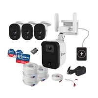 Swann - Fourtify 4 Wireless Security Camera System 64GB Micro SD Card 4 Cameras1080p NVR System 2... - Angle