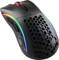 Glorious - Model D Wireless Optical Honeycomb RGB Gaming Mouse - Wireless - Matte Black - Angle