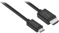 Insignia™ - 4' High-Speed HDMI-to-Mini HDMI Cable - Black - Angle