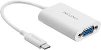 Insignia™ - USB-C-to-VGA Adapter - White - Angle