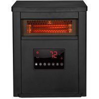 Lifesmart - 6-Element Infrared Heater with Steel Cabinet - Black - Angle