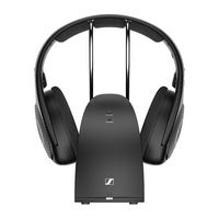 Sennheiser - TV Listener RS 120-W Wireless On-Ear Headphones - Black - Angle