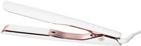T3 - Smooth ID 1” Smart Flat Iron with Touch Interface - White & Rose Gold - Angle