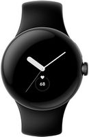 Google - Pixel Watch Smartwatch 41mm with Obsidian Active Band Wifi/BT - Black Stainless Steel - Angle