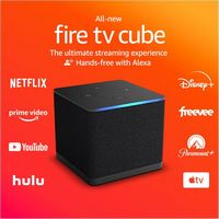 Amazon - Fire TV Cube 3rd Gen Streaming Media Player with 4K Ultra HD Wi-Fi 6E and Alexa Voice Re... - Angle