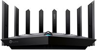 TP-Link - Archer AXE7800 Tri-Band Wi-Fi 6E Router - Black - Angle