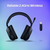 HyperX - Cloud Stinger 2 Wireless Gaming Headset for PC - Black - Angle