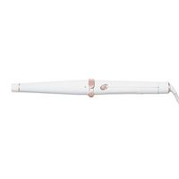 T3 - SinglePass Wave 1 ¼” – ¾” Tapered Styling Wand - White & Rose Gold - Angle