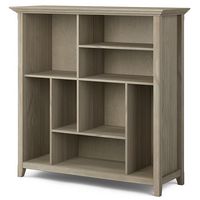Simpli Home - Amherst Multi Cube Bookcase and Storage Unit - Distressed Grey - Angle