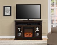 Ameriwood Home - Brooklyn Electric Fireplace TV Console - Espresso - Angle