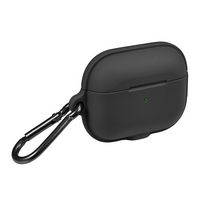 Insignia™ - Silicone Case for Apple AirPods Pro (2nd generation) (USB-C and Lightning) - Black - Angle