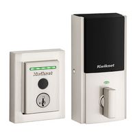 Kwikset - Halo Smart Lock Wi-Fi Replacement Deadbolt with App/Key/Fingerprint Access - Satin Nickel - Angle