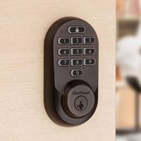 Kwikset - Halo Smart Lock Wi-Fi Replacement Deadbolt with App/Keypad/Key Access - Venetian Bronze - Angle