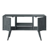 Handy Living - Rhodes Mid-Century Modern Wood Entertainment Cabinet with Doors for TVs Up to 50