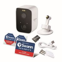 Swann - CoreCam Pro Single Indoor/Outdoor Wire-Free 2K 32GB Micro SD Card & Secure Cloud Storage ... - Angle