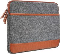 Insignia™ - Laptop Sleeve for Most 14” Laptops - Gray - Angle