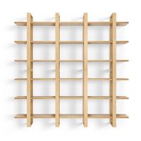 Burrow - Index Hardwood 18-Shelf Bookshelf - Oak - Angle