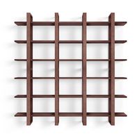Burrow - Index Hardwood 18-Shelf Bookshelf - Walnut - Angle