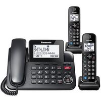 Panasonic - KX-TGF892B DECT 6.0 Expandable Corded/Cordless Phone System with Bluetooth Pairing fo... - Angle
