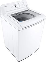 LG - 4.1 Cu. Ft. Top Load Washer with SlamProof Glass Lid - White - Angle