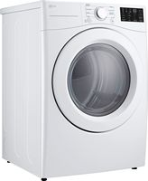 LG - 7.4 Cu. Ft. Electric Dryer with Wrinkle Care - White - Angle