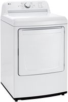 LG - 7.3 Cu. Ft. Smart Electric Dryer with Sensor Dry - White - Angle