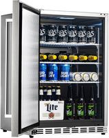 NewAir - 160-Can Built-In Commercial Grade Wine and Beverage Cooler with Weatherproof Design for ... - Angle