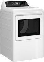 GE - 7.4 cu. ft. Top Load Gas Dryer with Sensor Dry - White on White - Angle
