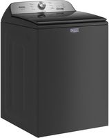 Maytag - 4.7 Cu. Ft. High Efficiency Top Load Washer with Pet Pro System - Volcano Black - Angle
