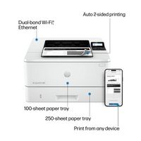 HP - LaserJet Pro 4001dw Wireless Black-and-White Laser Printer - White - Angle