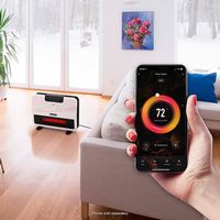 Atomi Smart - Smart WiFi Infrared Wall Heater - White - Angle