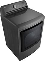 LG - 7.3 Cu. Ft. Gas Dryer with Sensor Dry - Middle Black - Angle