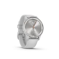 Garmin - vívomove Trend Hybrid Smartwatch 40 mm Fiber-Reinforced Polymer - Silver Stainless Steel - Angle