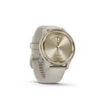 Garmin - vívomove Trend Hybrid Smartwatch 40 mm Fiber-Reinforced Polymer - Cream Gold Stainless S... - Angle