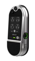 Lockly - Vision Elite Smart Lock Deadbolt with with App/Keypad/Biometric/Voice Assistant/Key Acce... - Angle