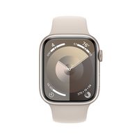 Apple Watch Series 9 (GPS + Cellular) 45mm Starlight Aluminum Case with Starlight Sport Band with... - Angle