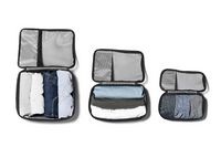 PKG - Union Recycled Packing Cubes 3 Pack - Black/Tan - Angle