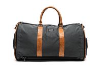 PKG - Rosedale 41L Recycled Garment Duffle Bag - Grey/Tan - Angle