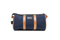 PKG - Charlotte Recycled Essentials Toiletry Bag - Navy/Tan - Angle