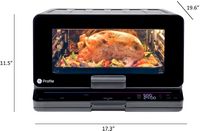 GE Profile - UltraFast Smart Airfry Oven with No Preheat & Built-in WiFi - Black - Angle