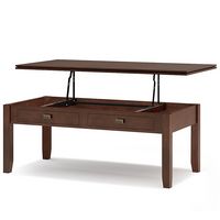 Simpli Home - Artisan Lift Top Coffee Table - Russet Brown - Angle