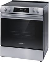 Frigidaire - 5.3 Cu. Ft. Freestanding Electric Range with Steam-cleaning and EvenTemp - Stainless... - Angle
