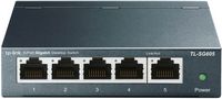 TP-Link - 5-Port 10/100/1000 Mbps Unmanaged Switch - Black - Angle