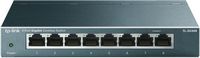 TP-Link - 8-Port 10/100/1000 Mbps Unmanaged Switch - Black - Angle