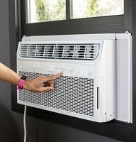 GE Profile - 450 Sq Ft 10,000 BTU Smart Ultra Quiet Air Conditioner - White - Angle