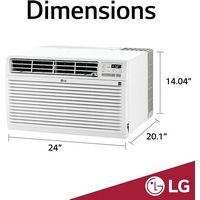 LG - 530 Sq. Ft. 11,500 BTU In Wall Air Conditioner with Remote - White - Angle