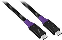 Insignia™ - 3.28ft (1m) Thunderbolt 4 cable, USB-C to USB-C Cable Supports 8K Display / 40Gbps Da... - Angle
