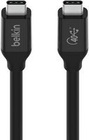 Belkin - USB 4 2.6’ USB-C to USB-C Cable with 100W Power Delivery - Black - Angle